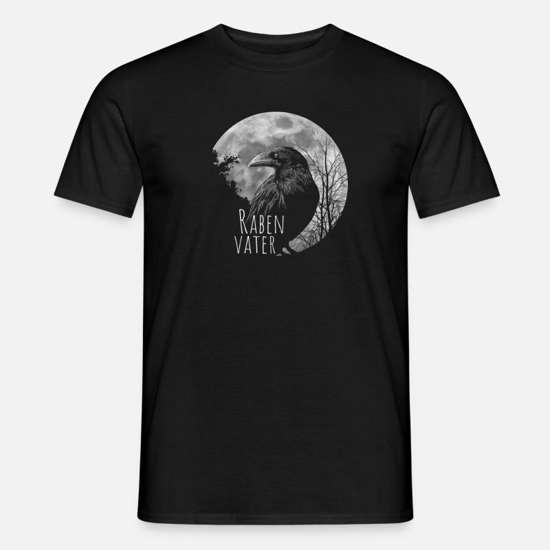 Rabenvater schwarzer Gothic Vater Vatertag Rabe - Männer T-Shirt - Schwarz