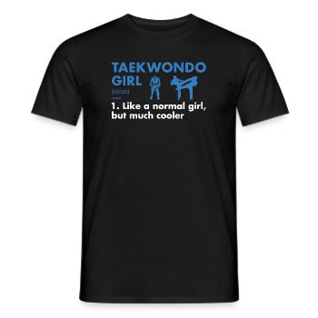 Sport Girl Definition Taekwondo - Men's T-Shirt - black - Front - AI Model Male 178 light (178cm)