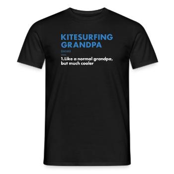 Sport Grand-père Kitesurf - T-shirt homme - noir - Devant - AI Model Male 178 light (178cm)