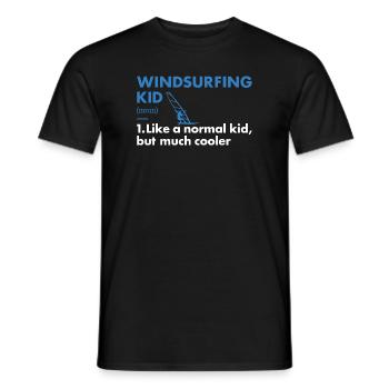 Sport Kid Windsurfing - Men's T-Shirt - black - Front - AI Model Male 178 light (178cm)