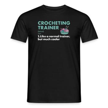 Crocheter Trainer Definition Crocheting - Men's T-Shirt - black - Front - AI Model Male 178 light (178cm)