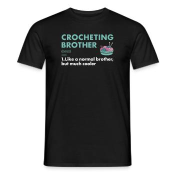 Crocheter Brother Definition Crocheting - Men's T-Shirt - black - Front - AI Model Male 178 light (178cm)