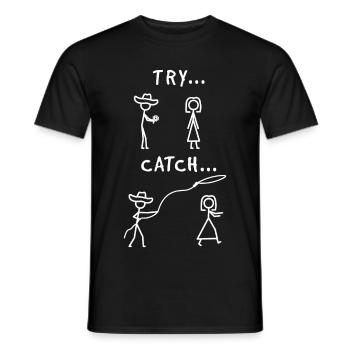 Programmer Try Catch - Men's T-Shirt - black - Front - AI Model Male 178 light (178cm)