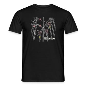 Plus tard dans la journée - T-shirt homme - noir - Devant - AI Model Male 178 light (178cm)