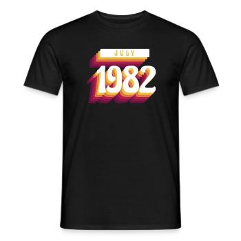 Juli 1982 - 40. Geburtstag Geschenk. Awesome. - Männer T-Shirt - Schwarz - Vorne - AI Model Male 178 light (178cm)