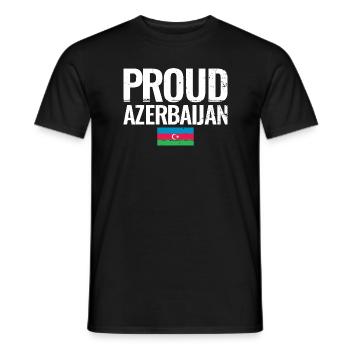 Proud Azerbaijan Azerbaijan Flag - Men's T-Shirt - black - Front - AI Model Male 178 light (178cm)