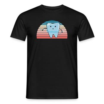 Hygienist Retro Sunset Dental Assistant - Männer T-Shirt - Schwarz - Vorne - AI Model Male 178 light (178cm)