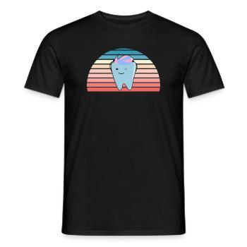 Hygienist Retro Sunset Dental Assistant - Männer T-Shirt - Schwarz - Vorne - AI Model Male 178 light (178cm)