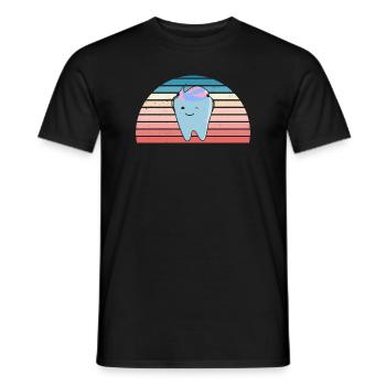 Hygienist Retro Sunset Dental Assistant - Männer T-Shirt - Schwarz - Vorne - AI Model Male 178 light (178cm)
