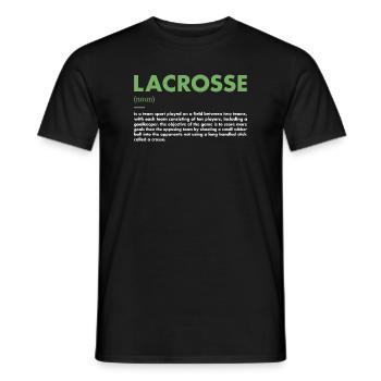 Définition du sport crosse - T-shirt homme - noir - Devant - AI Model Male 178 light (178cm)