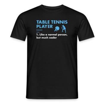 Sport Player Definition Table Tennis - Men's T-Shirt - black - Front - AI Model Male 178 light (178cm)