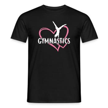 Sport Heart Gymnastics - Männer T-Shirt - Schwarz - Vorne - AI Model Male 178 light (178cm)