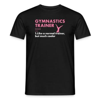 Sports Coach Gymnastics - Men's T-Shirt - black - Front - AI Model Male 178 light (178cm)