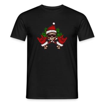Rocking Christmas - Men's T-Shirt - black - Front - AI Model Male 178 light (178cm)