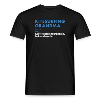 Sport Grand-mère Kitesurf - T-shirt homme - noir - Devant - AI Model Male 178 light (178cm)