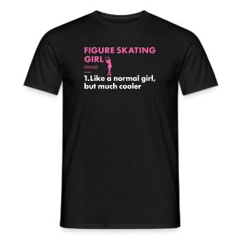 Sport Girl Figure Skating - Men's T-Shirt - black - Front - AI Model Male 178 light (178cm)
