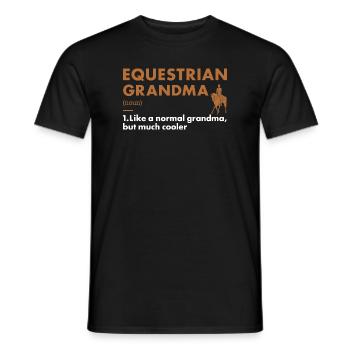 Sport Grandma Definition Equestrian - Men's T-Shirt - black - Front - AI Model Male 178 light (178cm)