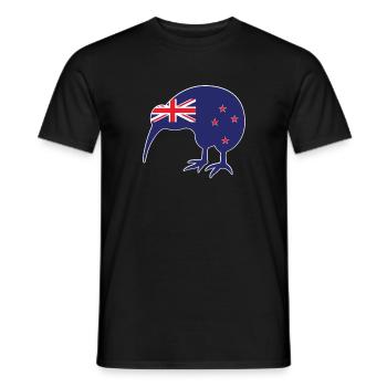 nouvelle-Zélande - T-shirt homme - noir - Devant - AI Model Male 178 light (178cm)