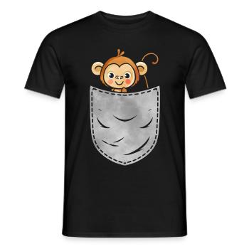Pocket Monkey Animal In Your Pocket Monkey - Männer T-Shirt - Schwarz - Vorne - AI Model Male 178 light (178cm)