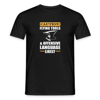 Metalworking Flying Tools Blacksmith - Men's T-Shirt - black - Front - AI Model Male 178 light (178cm)