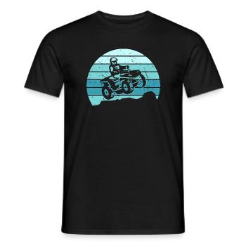 Quad Biker Motocross Offroad Quad Rider ATV - Men's T-Shirt - black - Front - AI Model Male 178 light (178cm)