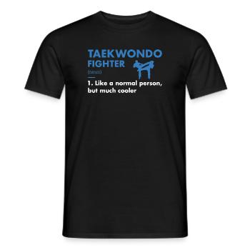 Sport Fighter Definition Taekwondo - Men's T-Shirt - black - Front - AI Model Male 178 light (178cm)