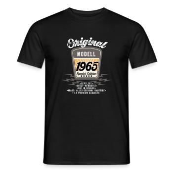 Modell 1965 - Männer T-Shirt - Schwarz - Vorne - AI Model Male 178 light (178cm)
