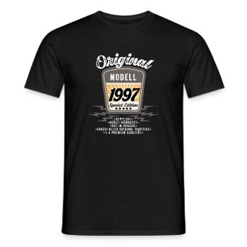 Modell 1997 - Männer T-Shirt - Schwarz - Vorne - AI Model Male 178 light (178cm)