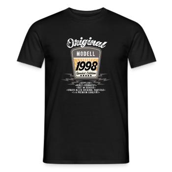 Modell 1998 - Männer T-Shirt - Schwarz - Vorne - AI Model Male 178 light (178cm)