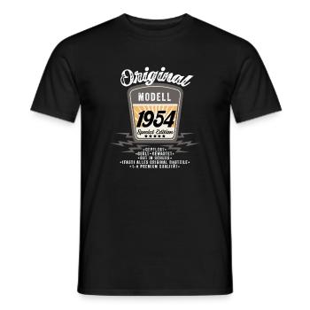 Modell 1954 - Männer T-Shirt - Schwarz - Vorne - AI Model Male 178 light (178cm)
