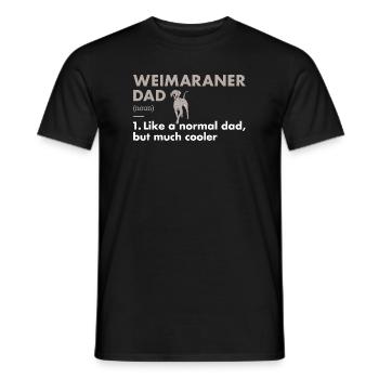 Définition de papa braque de Weimar - T-shirt homme - noir - Devant - AI Model Male 178 light (178cm)