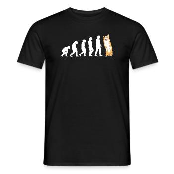 Dog Evolution Corgi - Men's T-Shirt - black - Front - AI Model Male 178 light (178cm)