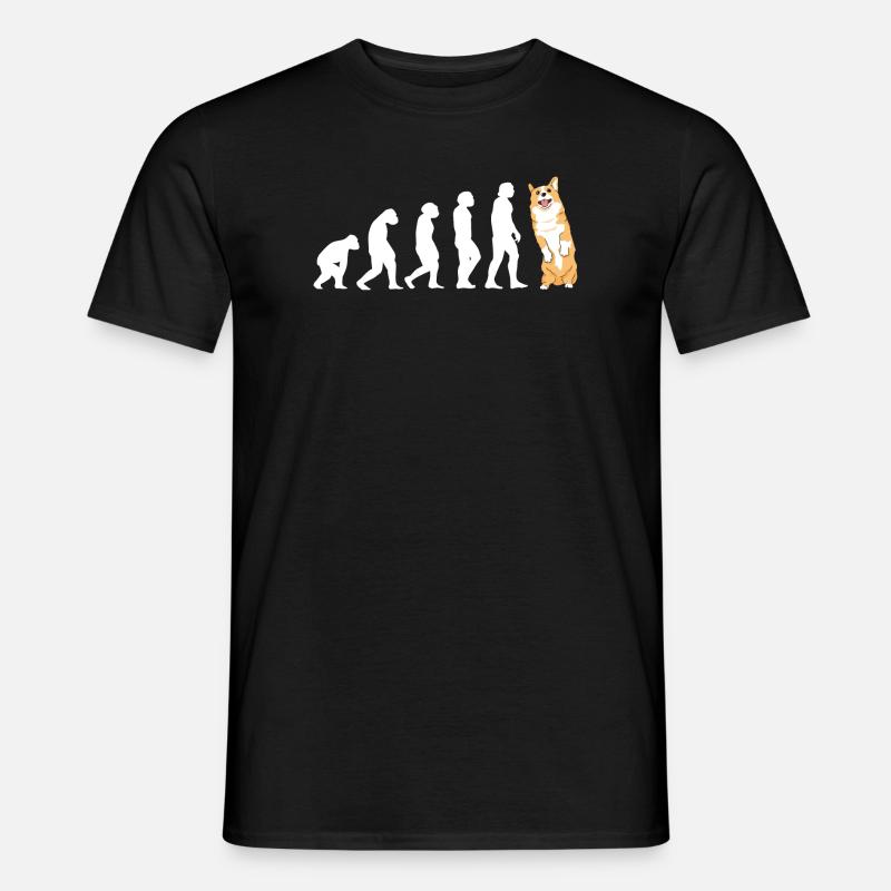 Évolution du chien Corgi - T-shirt homme - noir
