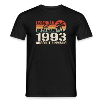 Legendär Seit Dezember 1993 Absolut Einmalig 1993 - Männer T-Shirt - Schwarz - Vorne - AI Model Male 178 light (178cm)