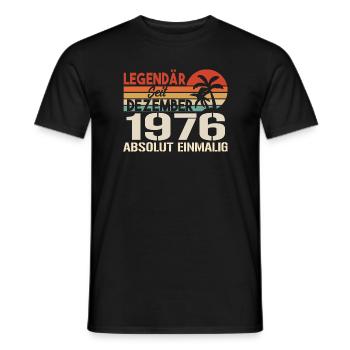 Legendär Seit Dezember 1976 Absolut Einmalig 1976 - Männer T-Shirt - Schwarz - Vorne - AI Model Male 178 light (178cm)