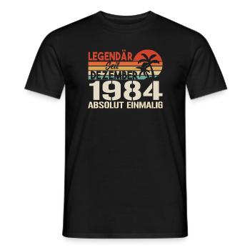 Legendär Seit Dezember 1984 Absolut Einmalig 1984 - Männer T-Shirt - Schwarz - Vorne - AI Model Male 178 light (178cm)