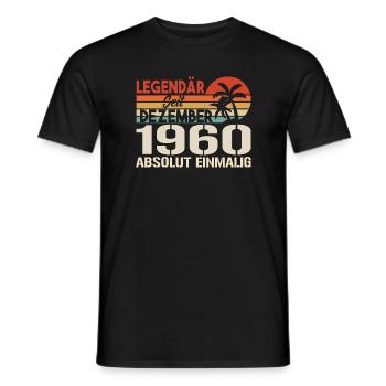 Legendär Seit Dezember 1960 Absolut Einmalig 1960 - Männer T-Shirt - Schwarz - Vorne - AI Model Male 178 light (178cm)
