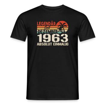 Legendär Seit Dezember 1963 Absolut Einmalig 1963 - Männer T-Shirt - Schwarz - Vorne - AI Model Male 178 light (178cm)