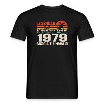 Legendär Seit Dezember 1979 Absolut Einmalig 1979 - Männer T-Shirt - Schwarz - Vorne - AI Model Male 178 light (178cm)