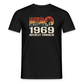 Legendär Seit Dezember 1969 Absolut Einmalig 1969 - Männer T-Shirt - Schwarz - Vorne - AI Model Male 178 light (178cm)
