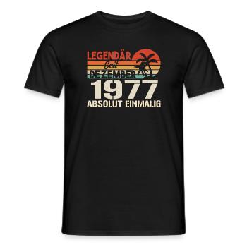 Legendär Seit Dezember 1977 Absolut Einmalig 1977 - Männer T-Shirt - Schwarz - Vorne - AI Model Male 178 light (178cm)