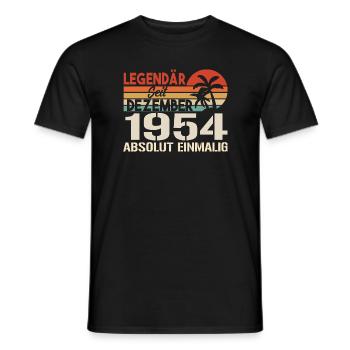 Legendär Seit Dezember 1954 Absolut Einmalig 1954 - Männer T-Shirt - Schwarz - Vorne - AI Model Male 178 light (178cm)