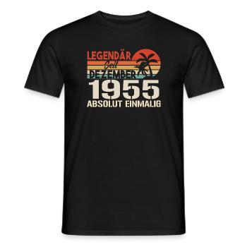 Legendär Seit Dezember 1955 Absolut Einmalig 1955 - Männer T-Shirt - Schwarz - Vorne - AI Model Male 178 light (178cm)