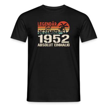 Legendär Seit Dezember 1952 Absolut Einmalig 1952 - Männer T-Shirt - Schwarz - Vorne - AI Model Male 178 light (178cm)