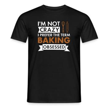 Boulanger Je ne suis pas fou de pâtisserie - T-shirt homme - noir - Devant - AI Model Male 178 light (178cm)