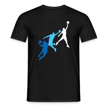 Basketball basketball basketball player - Men's T-Shirt - black - Front - AI Model Male 178 light (178cm)