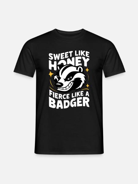 Dachs Honigdachs Tier - Männer T-Shirt - Schwarz