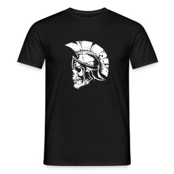 Spartan Skull Gladiator - Men's T-Shirt - black - Front - AI Model Male 178 light (178cm)