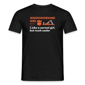 Menuisier Définition Travail du bois - T-shirt homme - noir - Devant - AI Model Male 178 light (178cm)