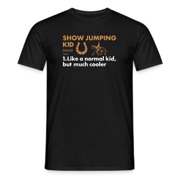 Jumper Kid Définition Saut d’obstacles - T-shirt homme - noir - Devant - AI Model Male 178 light (178cm)